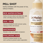 Peel Shot Glow White Rice Ampoule Élimine Peaux Mortes Et Illumine 30 Secondes