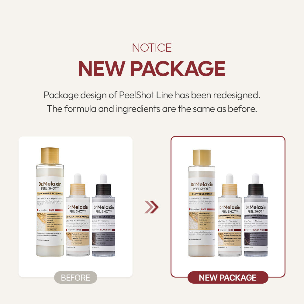 Peel Shot Glow White Rice Ampoule Élimine Peaux Mortes Et Illumine 30 Secondes